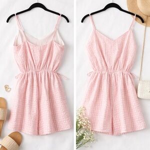 Pink Sleeveless Romper